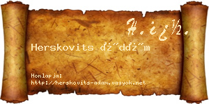 Herskovits Ádám névjegykártya